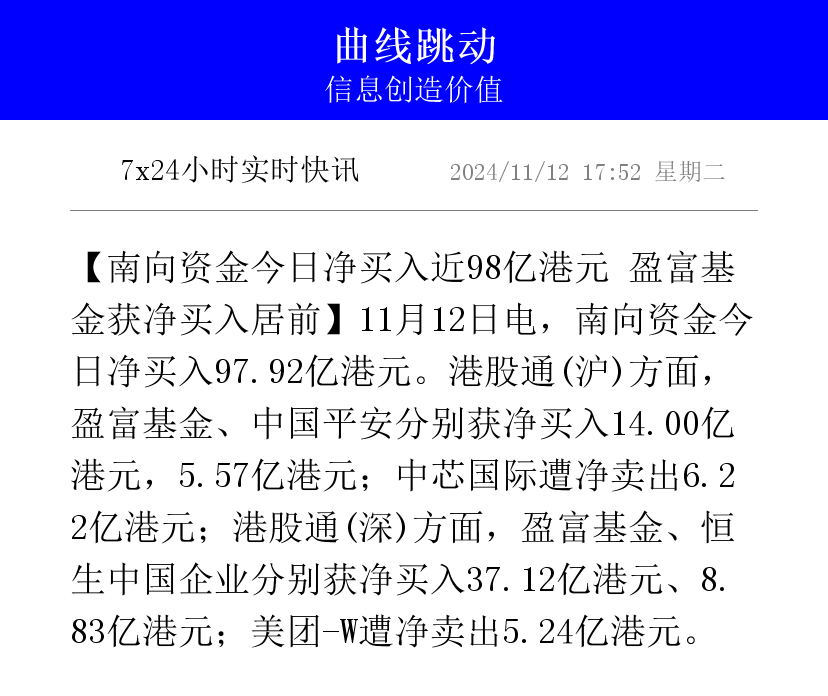 南向资金继续抢筹，港股消费、汽车板块表现强势
