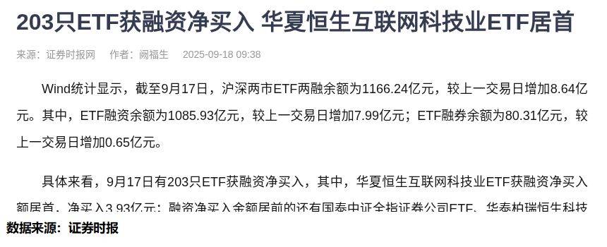 两市ETF两融余额增加3.37亿元,连续3日增加